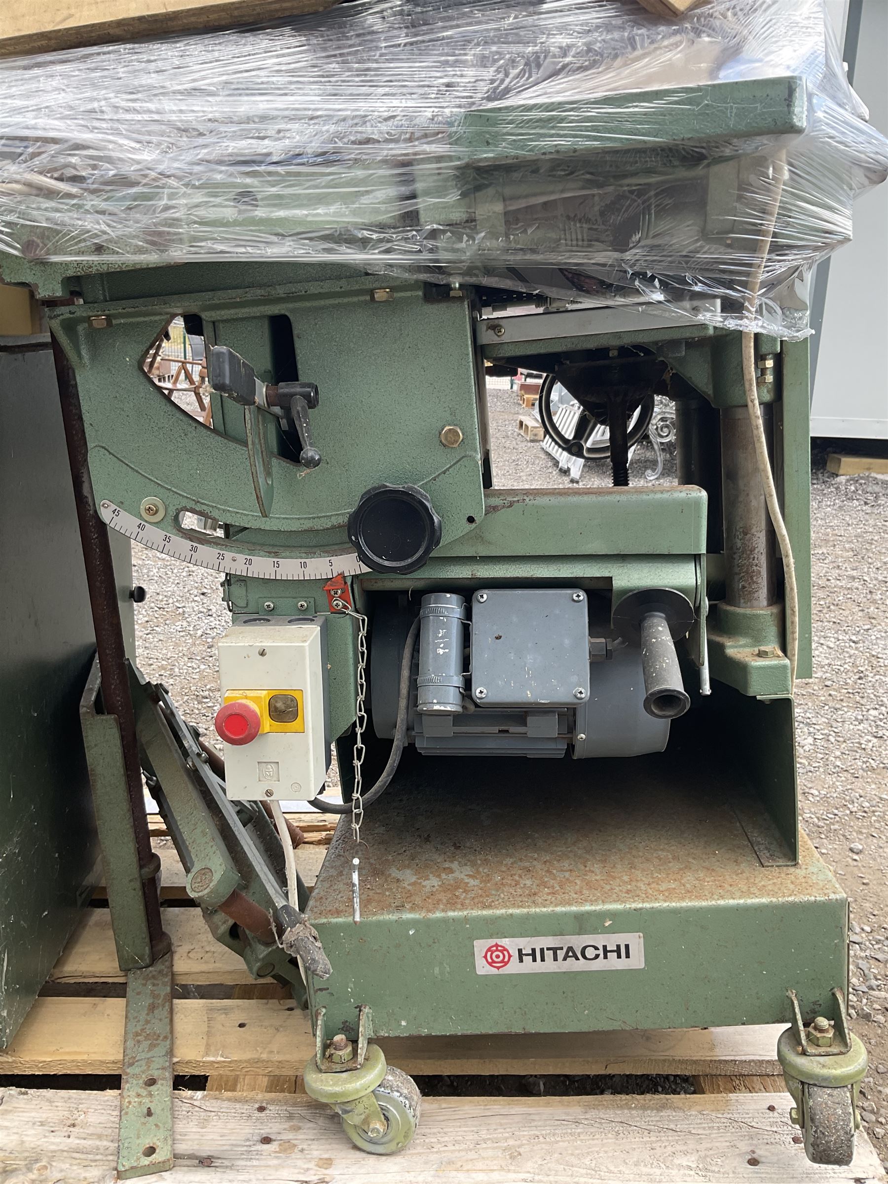 Industrial Mini max S45 bandsaw and table saw, with hitachi table saw
