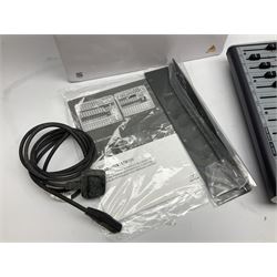 Meridian stage pro AS802ADC mixer, housed in a hard case, Xenyx X1222USB mixer and a Citronic CSL-10 mixing console, boxed (3)