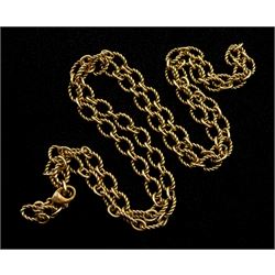 9ct gold fancy link necklace, stamped 9.375, approx 29.15gm