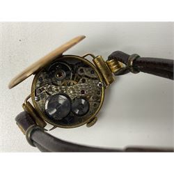 Victorian and later 9ct gold jewellery including glazed photo pendant, three gold cased wristwatches, signet ring and a cameo brooch, all hallmarked and silver jewellery including fobs, wristwatch, brooches and rings etc 