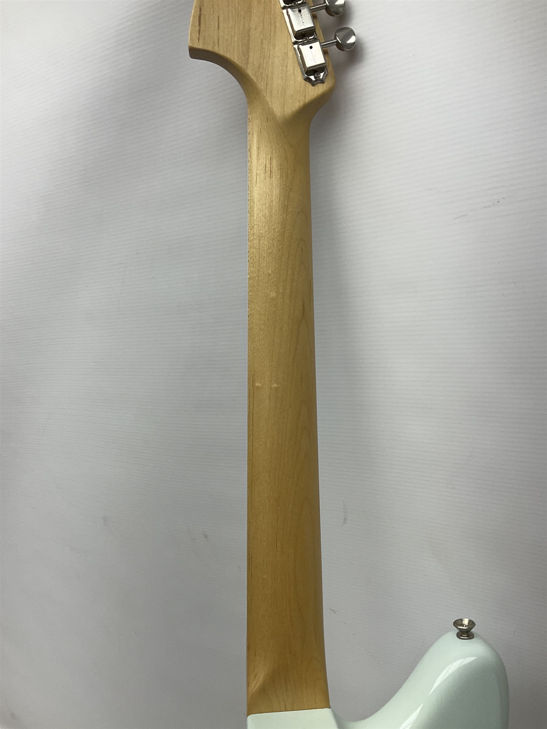 Fender Jaguar electric guitar, American Custom Shop vintage re-issue, probably in seafoam green, with tremolo arm, serial no.V1317106, L101cm; in American G&G Fender fitted hard case with paperwork