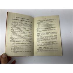 WW2 Royal Observer Corps - approximately one-hundred and seventy aircraft recognition cards; 1938 Instruction Booklet; cap badge and lapel badge; and cloth shoulder title