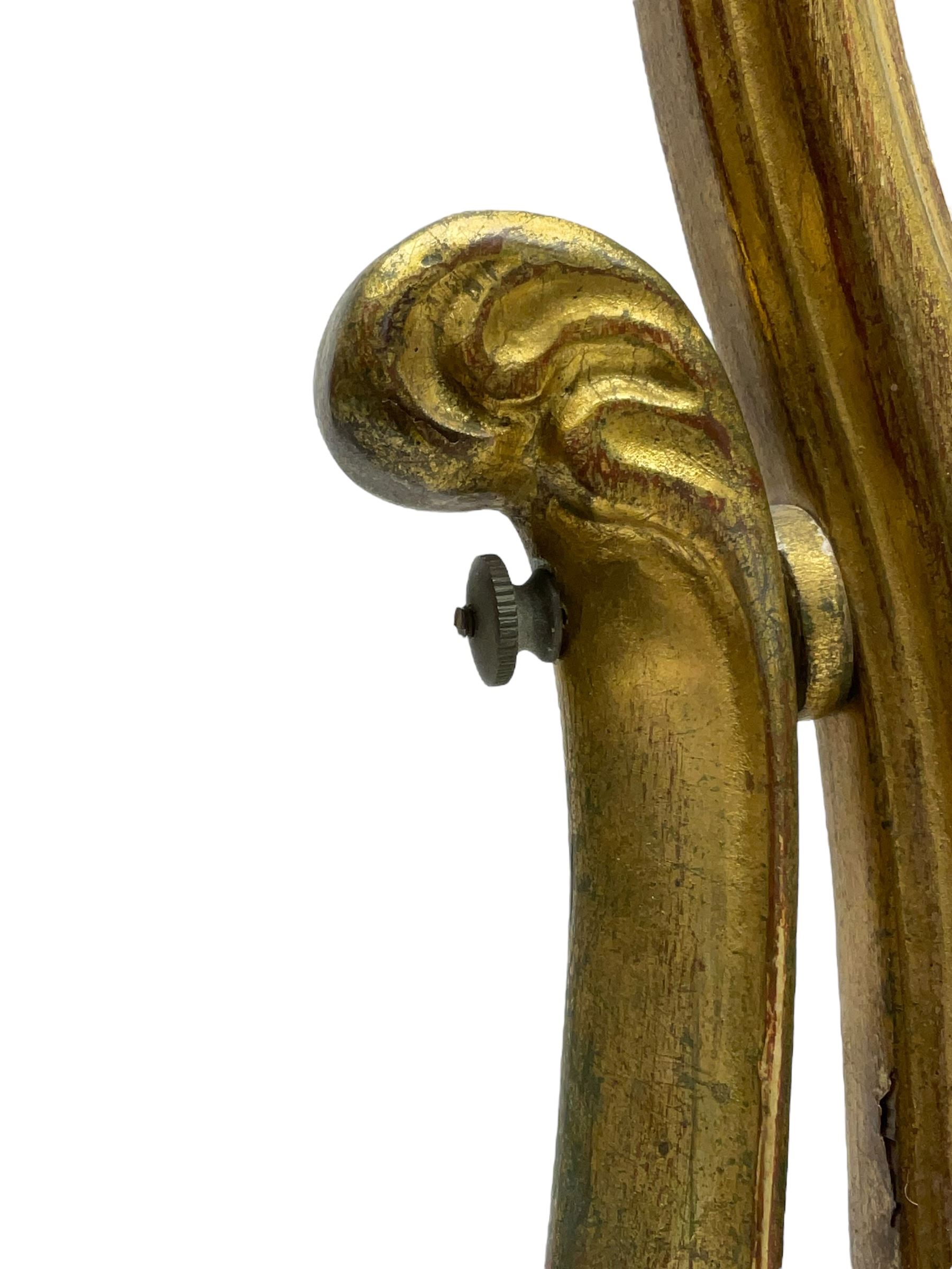 Giltwood dressing table mirror, shaped moulded frame, H46cm