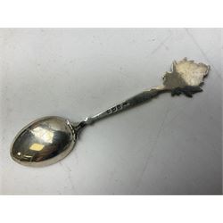 Three hallmarked silver shooting spoons including Royal Military College Rifle Club, Eastern Command S. of M. Hythe etc (3)