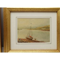 English Colonial School (Early 19th century): On the Waterside, pair watercolours unsigned 16cm x 12cm (2)