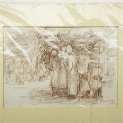 John Gilbey Bowles (British 1929-2011): Religious and Military Figures, collection of nineteen sketches of portraits of religious and military figures including Jesus, John the Baptist, pilgrimage scene, Napoleonic soldier, Royalist and various others throughout the ages, signed inscribed and dated max 18cm x 26cm (19) (unframed)