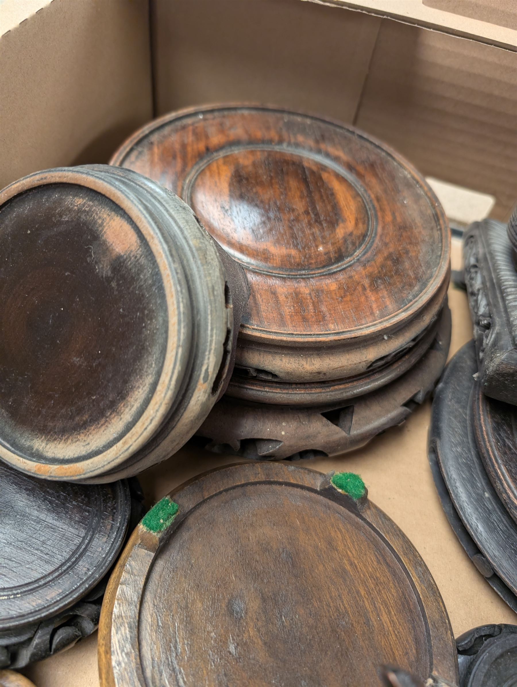 Collection of Chinese carved hardwood stands and simila | Wood, Metal ...