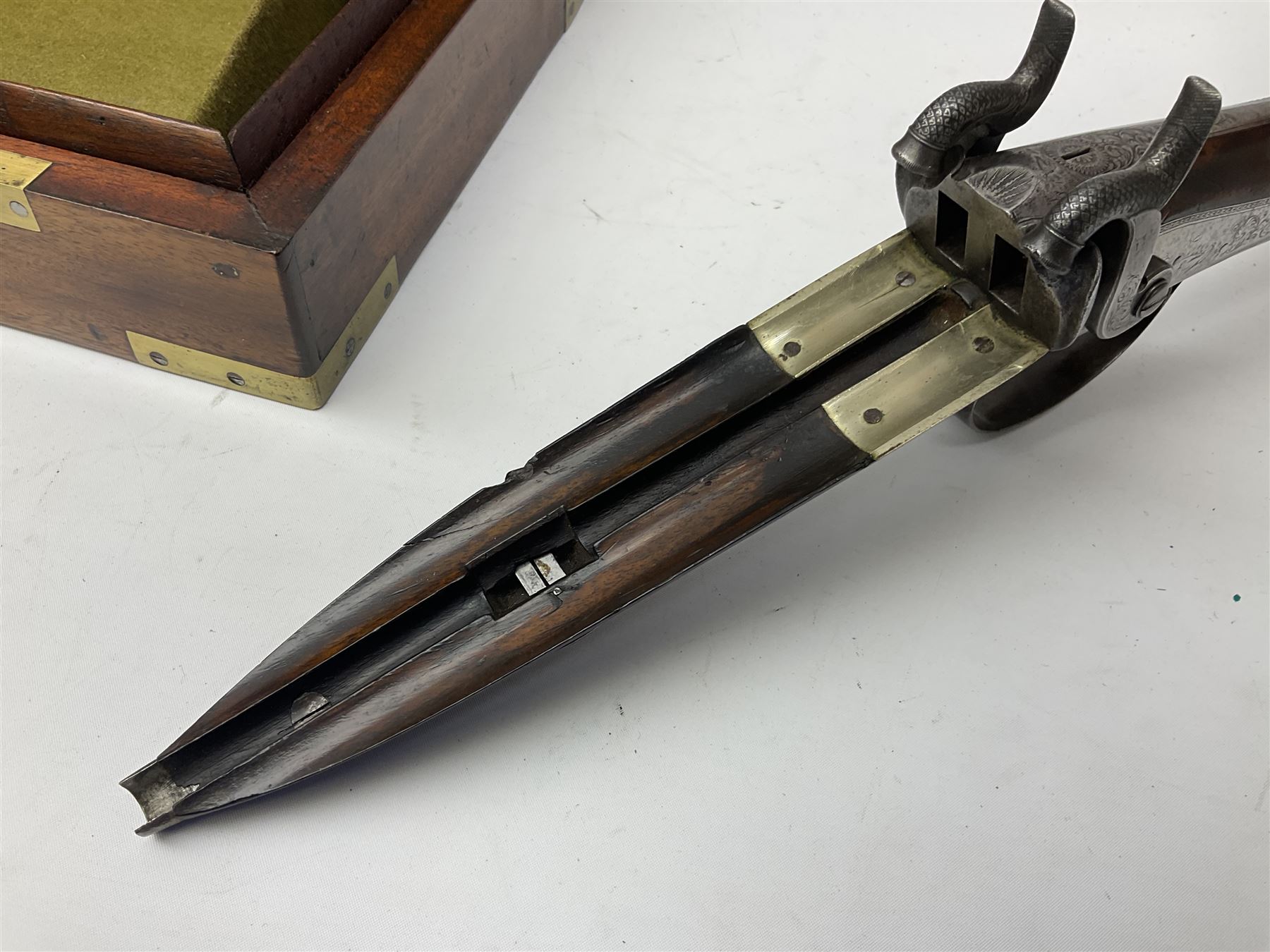 William Ling of London 15-bore double barrel side-by-side percussion shotgun, No.168, the 74cm (29