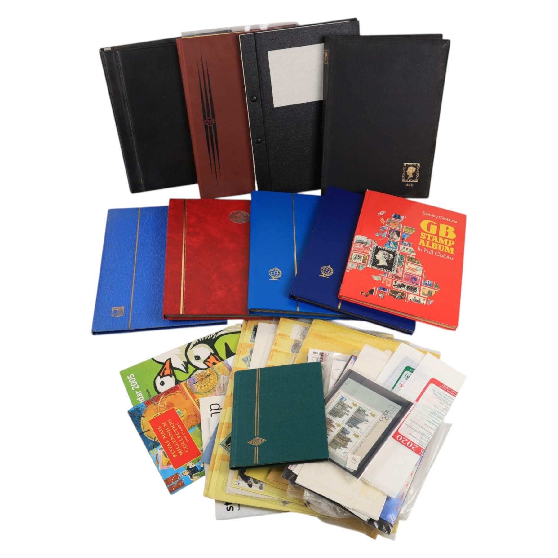 Mostly Great British stamps, including a small quantity of mint decimal, etc, in one box