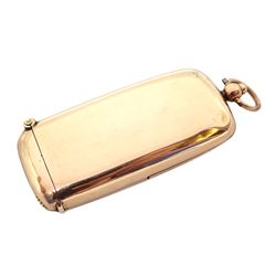 Edwardian 9ct rose gold combination vesta case and sovereign holder by Rolason Brothers, Chester 1903, approx 31.2gm