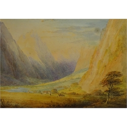  William Payne (British 1760-1830): Alpine Landscapes, pair watercolours signed and dated 1821, 21cm x 30cm (2)  