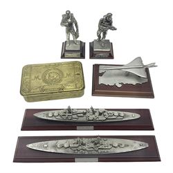 Queen Mary 1914 tin and five pewter figure by English Miniatures 