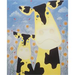 Mackenzie Thorpe (British 1956-): 'Daisys', limited edition colour lithograph signed title...