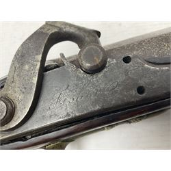Early 19th century 20-bore flintlock converted to percussion fowling piece by Fisher, the 96.5cm(38