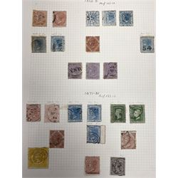 Australia New South Wales stamps, including 1850-4 various imperf issues, 1854-6 including five pence, six pence, one shilling etc, 1856-60 registered letter stamps, 1861-88 five shillings etc, housed on pages