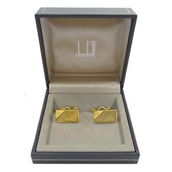 Pair of silver-gilt cufflinks by Dunhill, London 1986