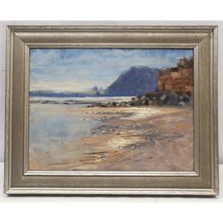 Matt Culmer (British Contemporary): 'Light Study on Water Sidmouth', oil on artist's board signed, titled verso 29cm x 39cm