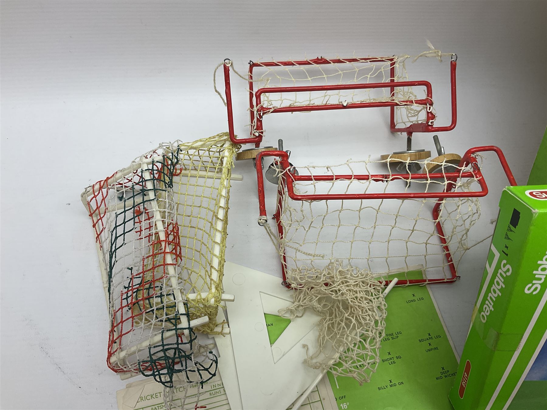 Subbuteo - Club Edition Gift Set, Scoreboard 61158, Outside Broadcast Unit 61208, TV Tower C110, part-set light weight team and further associated figures, accessories etc 