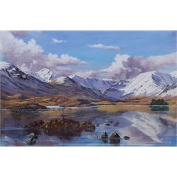 Jane E Ward (British Contemporary): Snow in the Lake District, pastel signed 49cm x 75cm