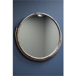  Industrial style circular mirror with rope, D52cm  