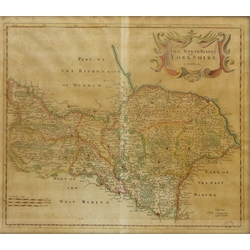  'The North Riding of Yorkshire', 17th century map by Robert Morden (British 1650-1703) hand coloured 38.5cm x 44cm  
