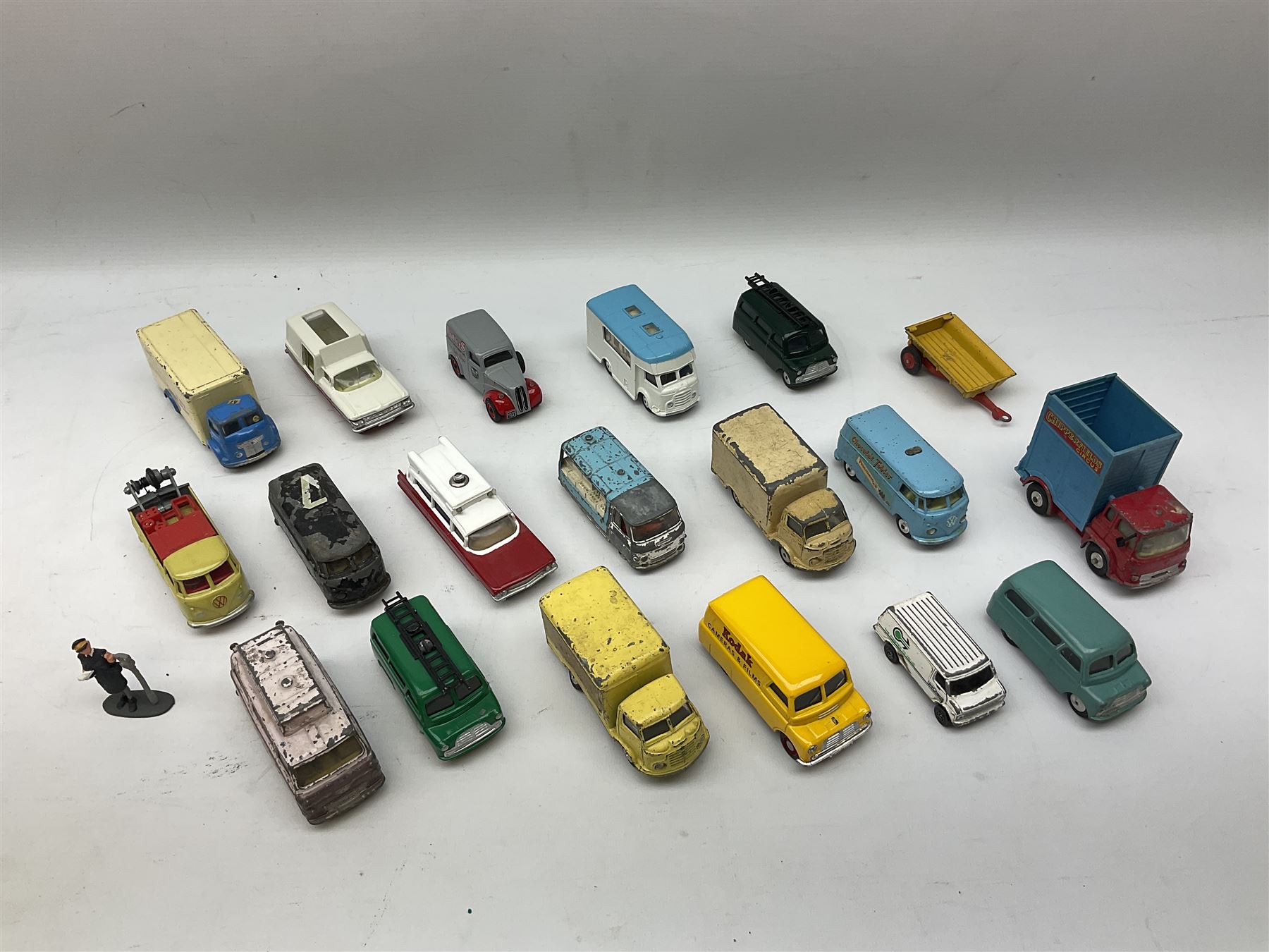 Corgi - nineteen unboxed and playworn/repainted die-cast commercial ...