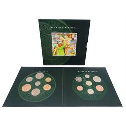 The Royal Mint United Kingdom 1994 proof coin collection, 1994 and 1996 silver proof one pound coins, all cased with certificates, 'From Old Pennies to Decimal Pence' coin set in card folder, etc.