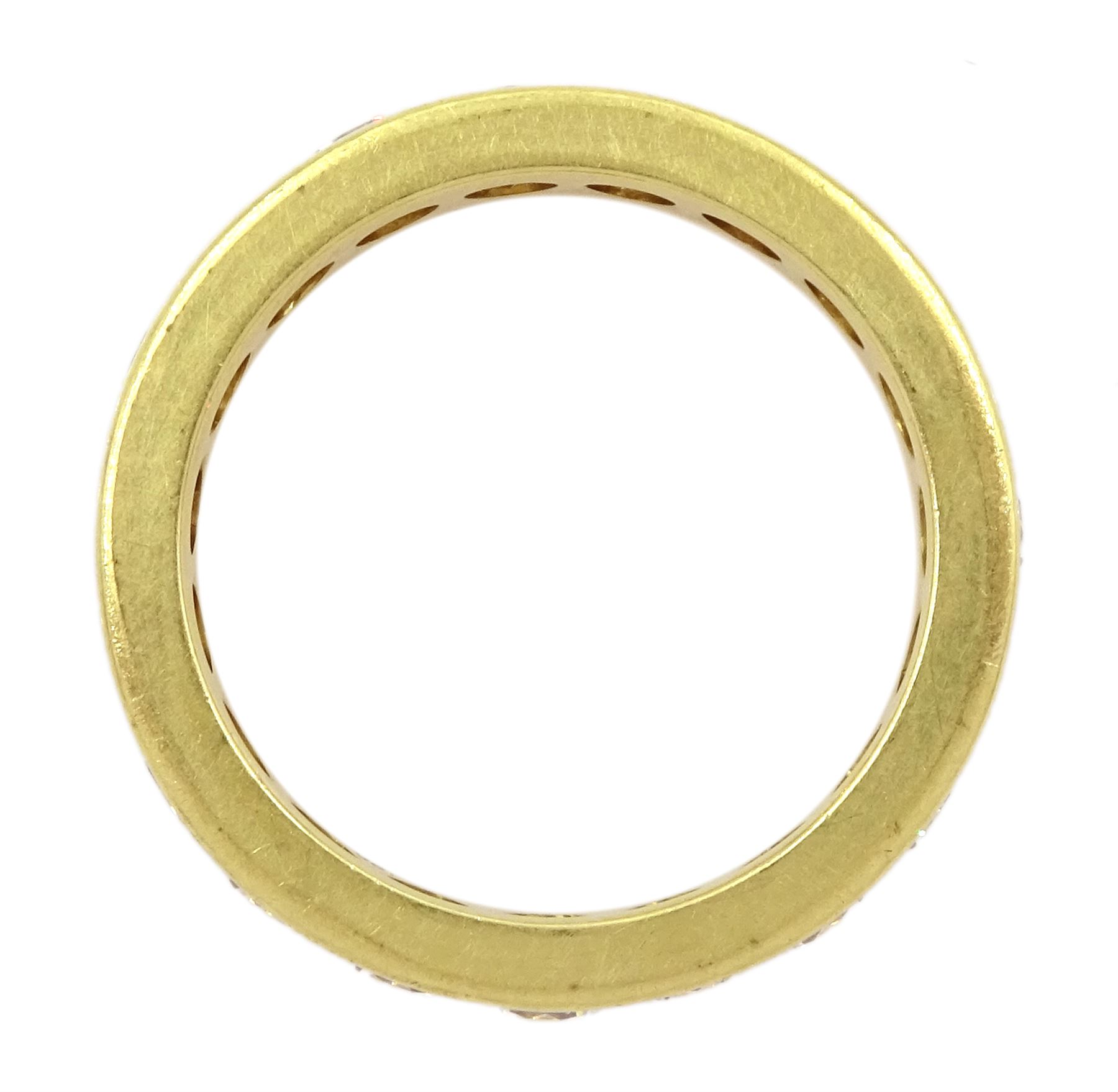 18ct gold round brilliant cut diamond full eternity ring, total diamond weight approx 3.15 carat