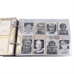 Collection of 1970s and later Football related trading and cigarette cards, including large quantity of 1970s Sun Soccercards, complete set of twenty-four Golden Wonder Football All Stars cards, Fax-Pax Football Greats, complete set of 1988, etc, housed in four albums
