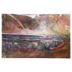 John Gilbey Bowles (British 1929-2011): Stormy Seas and Skies, oil on canvas unsigned 62cm x 94m (unframed)
Provenance: direct from the family of the artist