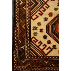  Persian Baluchi rug, triple lozenge medallion, geometric design, 162cm x 120cm  