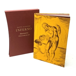  Dante Aligheri: Inferno. 1998 Folio Society. Illustrated by William Blake. Decorative cloth binding in slip case.  