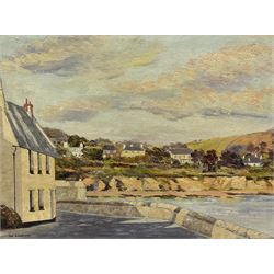 Robert Simpson (British 20th century): Old Courthouse St Mawes, oil on canvas signed 45cm x 60cm
