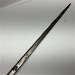 Two 19th century French model 1874 epee bayonets, each with 52cm steel blade, and armoury dates for 1880 and 1881 L64cm overall (2)