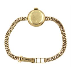 Tudor Royal ladies 9ct gold manual wind wristwatch, Birmignham1965, on original 9ct gold Rolex strap, hallmarked, boxed