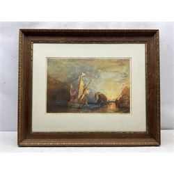 John Cother Webb (British 1855-1927) after Joseph Mallord William Turner RA (British 1775-1851): 'Ulysses Deriding Polyphemus', coloured mezzotint signed in pencil pub. Museum Galleries, London 1928, 34cm x 52cm