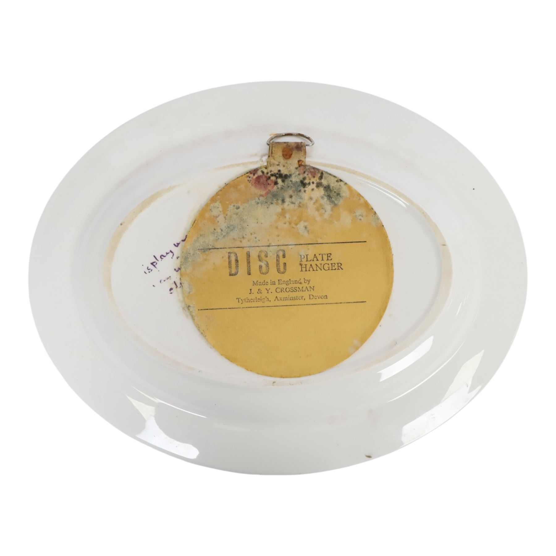 Pair of oval plates painted with Malton scenes, L35cm