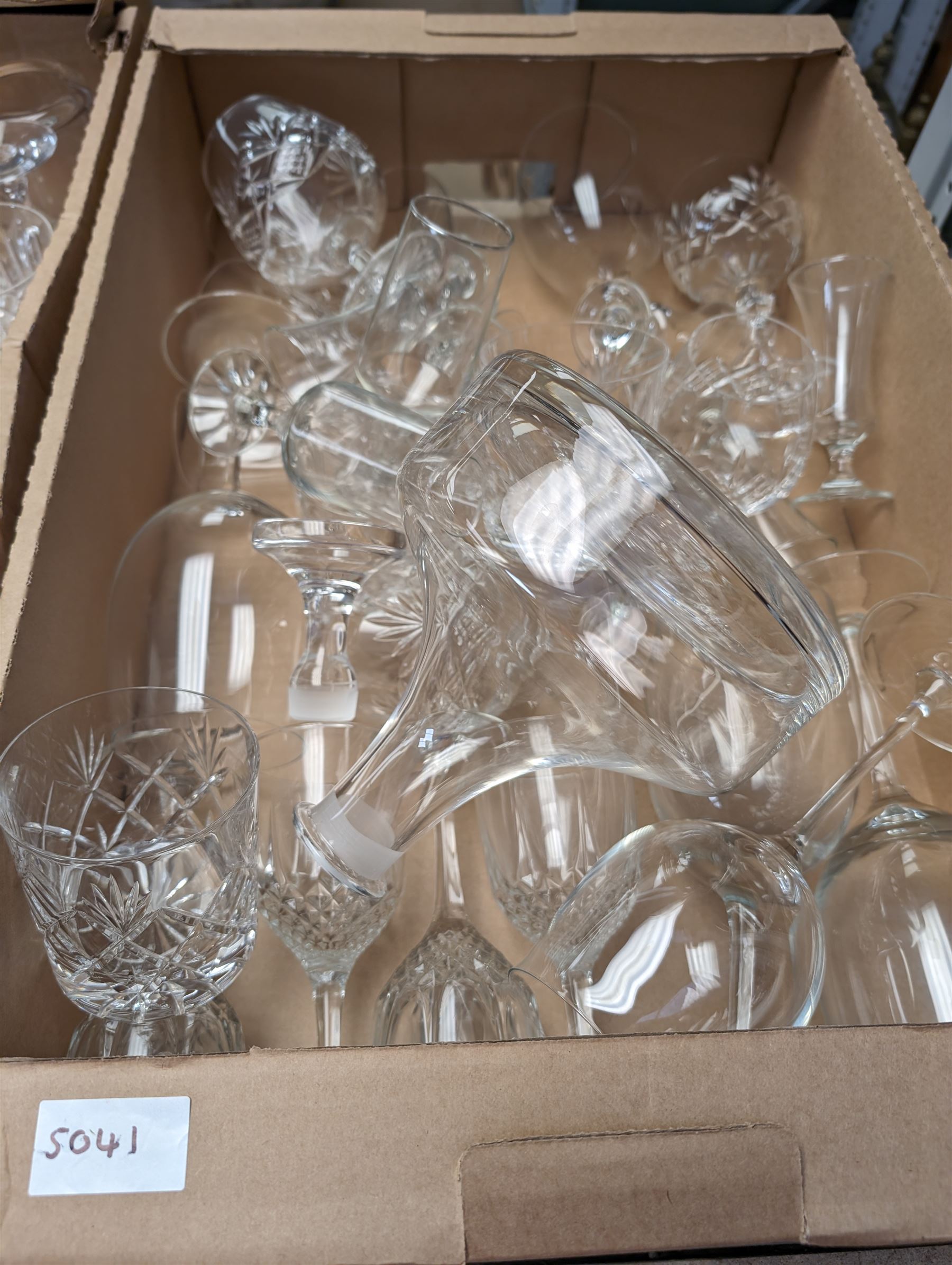 Dartington glass decanter, together with two other decanters and