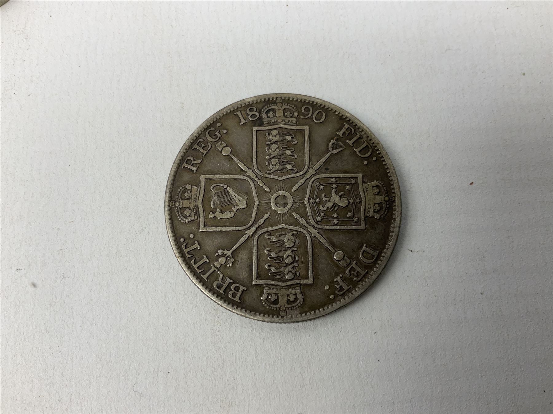 Mostly Great British coins, including King George IV 1821 crown, Queen Victoria 1890 double florin, King George V 1922 florin, commemorative crowns etc