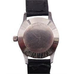 Omega Turler gentleman's manual wind wristwatch, Cal. 511, serial No. 15927216 in stainless steel case, on black leather strap