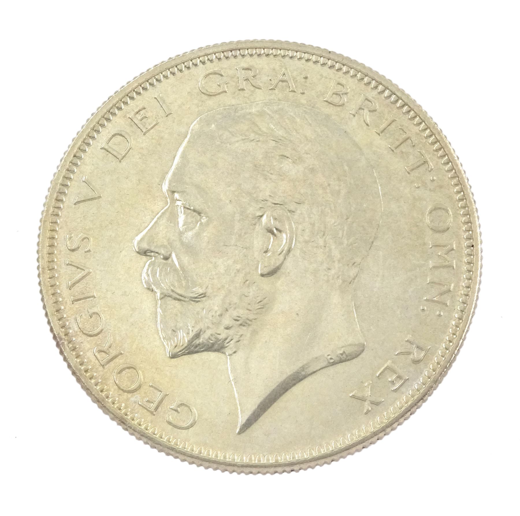 King George V 1927 proof coin set, comprising threepence, sixpence, one shilling, florin, halfcrown and 'wreath' crown, cased