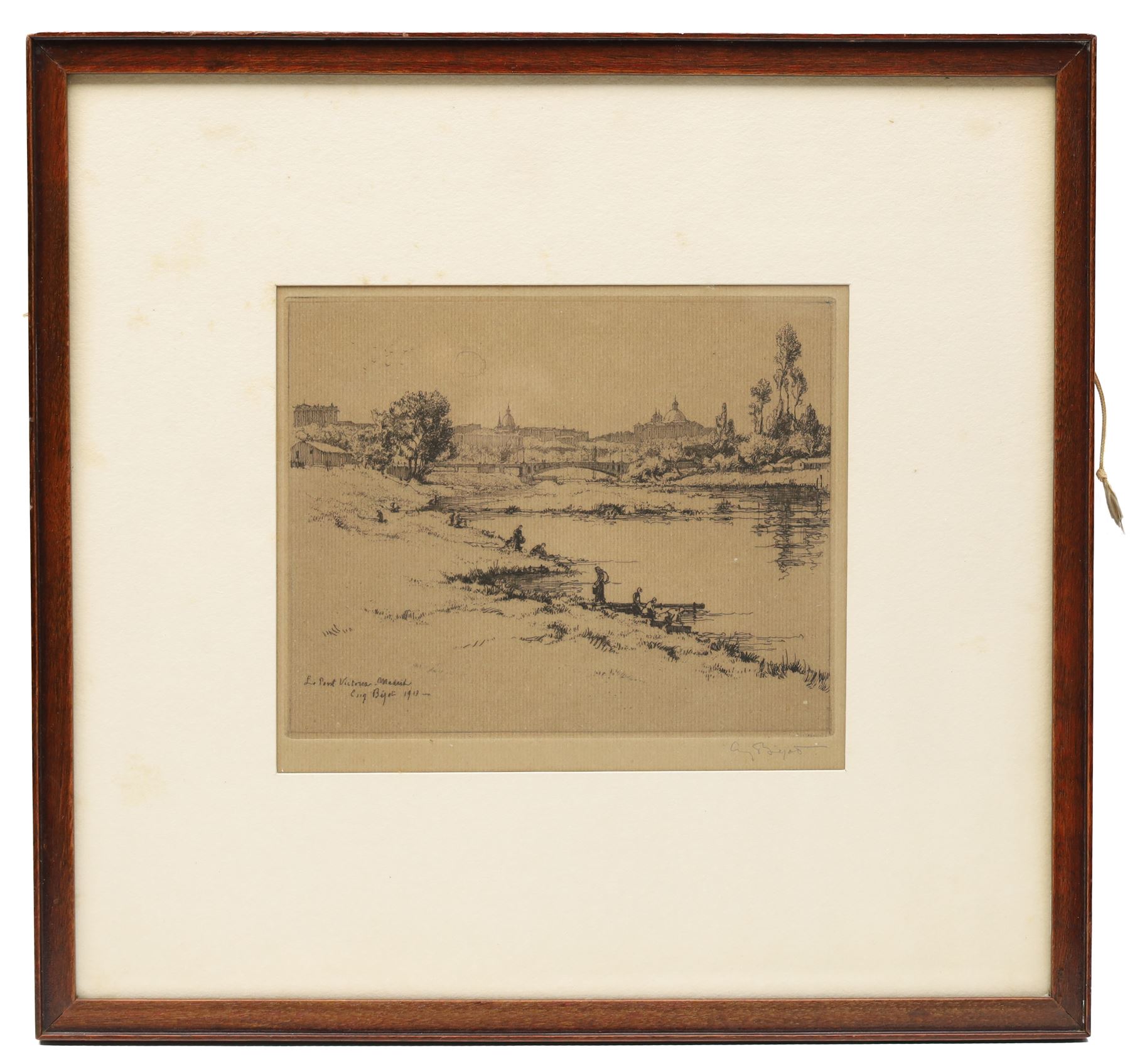 After Robert Morden (British 1650-1703): 'The County Palatine of Chester', hand coloured etching; together with a collection of architectural etchings and ink drawings, variously signed max 38cm x 47cm (6)