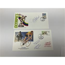 Signed first day covers relating to the Olympic Games and two 'The Central Bank of the Bahamas' banknote covers