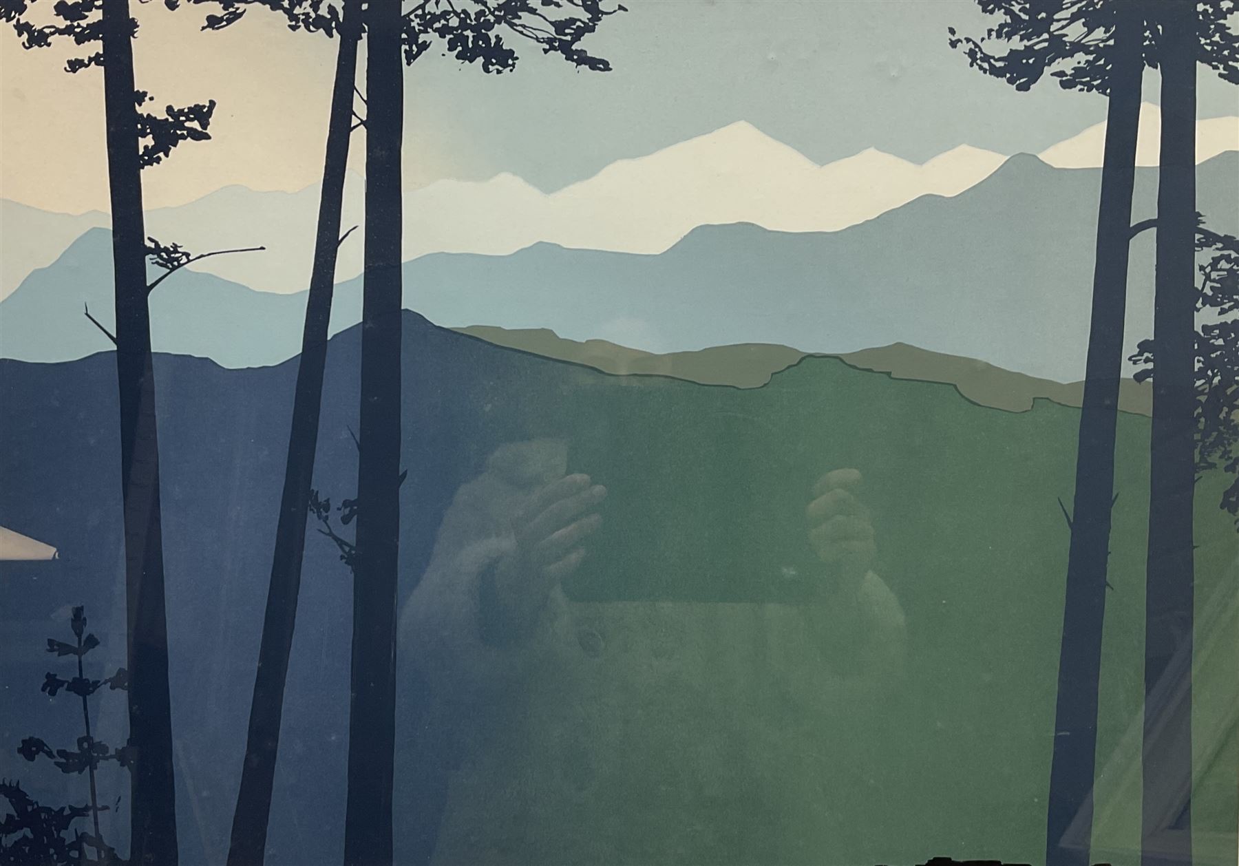 Veronica Charlesworth (British 1952-): 'Precipice', screenprint signed and titled in pencil, limited edition of 200, 42cm x 60cm