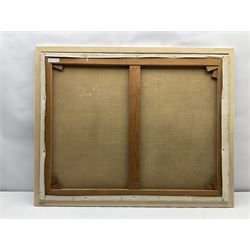 Judith Carola Shackleton (British 1945-): 'Brown Painting', oil on canvas signed and titled verso 70cm x 90cm