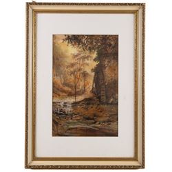 Alfred George Morgan (British 1848-1930): 'The Forge', View of Rigg Mill - Whitby and Distant View of Whitby Castle, set of three watercolours signed max, one titled verso 40cm x 26cm (3)