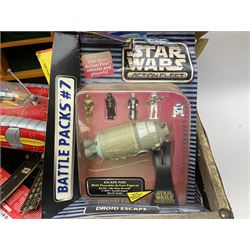Tin plate toy car, together with Star wars action fleet toy, die-cast models and other toys 