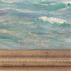 Bernard A Bird (British 20th Century): Portugese Sagres Ship, oil on canvas board signed and dated 1937, 44cm x 59cm 