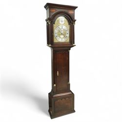 Lister of Halifax -  Oak cased musical longcase clock c1790, 8-day movement sounding the q...