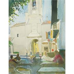 Trevor Hugh Stubley (British 1932-2010): Gateway St Didier - France, watercolour signed, t...